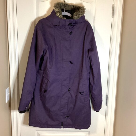 McKinley Aquamax 3.3 Women's Purple Warm Winter Coat Size L Waterproof - Picture 1 of 16